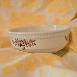 Antique S F and J Semi Porcelain Venice Pattern Dish Sauce Soup Bowl Side Tea